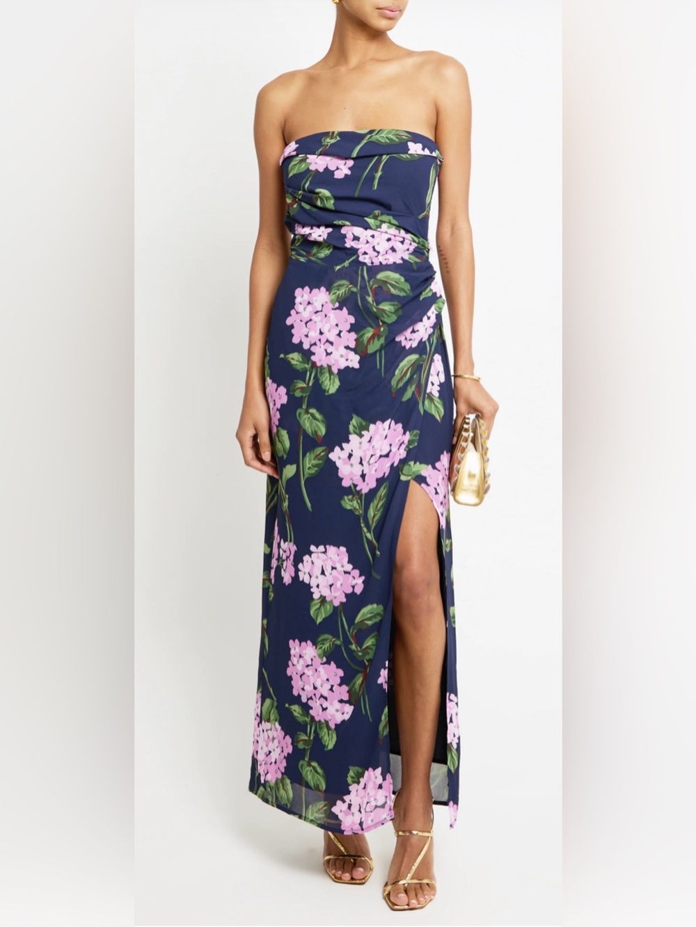 o.p.t. Malani Dress Size 6 Midnight Bloom NWT Reformation Factory Floral Maxi